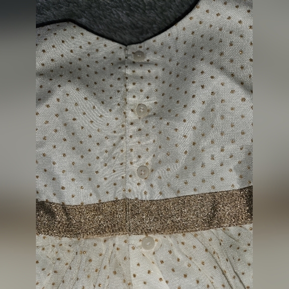 Carter's dress Cream And Gold Baby Girl's Sz 9 Months NWOT - Picture 3 of 7